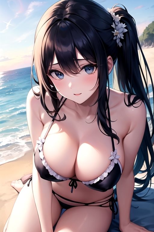 サンプル画像2:アイドル系 水着イラスト作品集(mirAI工房) [d_426353]