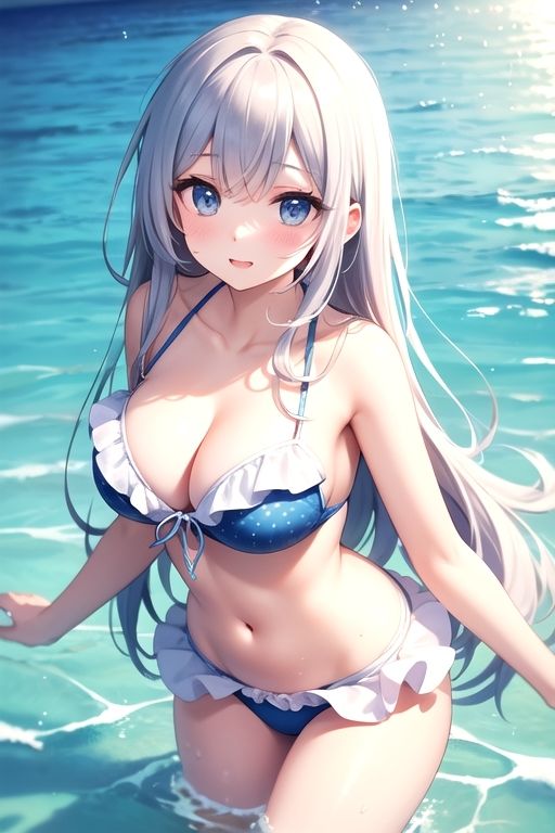 サンプル画像5:アイドル系 水着イラスト作品集(mirAI工房) [d_426353]