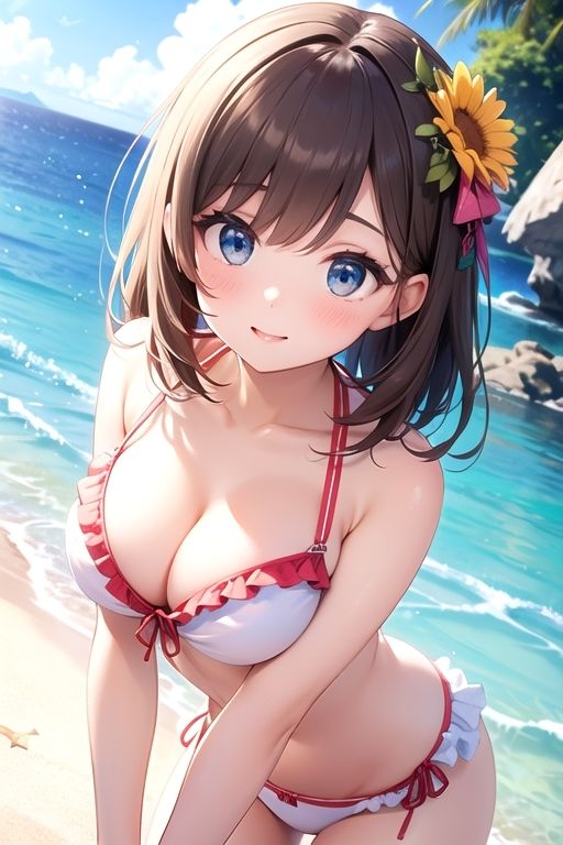 サンプル画像6:アイドル系 水着イラスト作品集(mirAI工房) [d_426353]