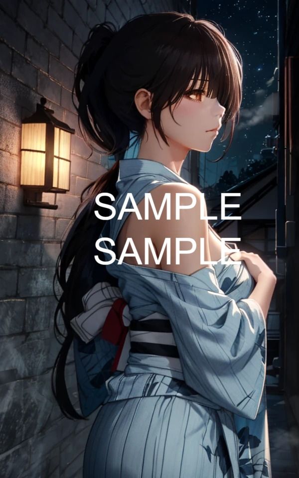 サンプル画像6:無表情な浴衣美女イラスト集(ラテ) [d_426506]