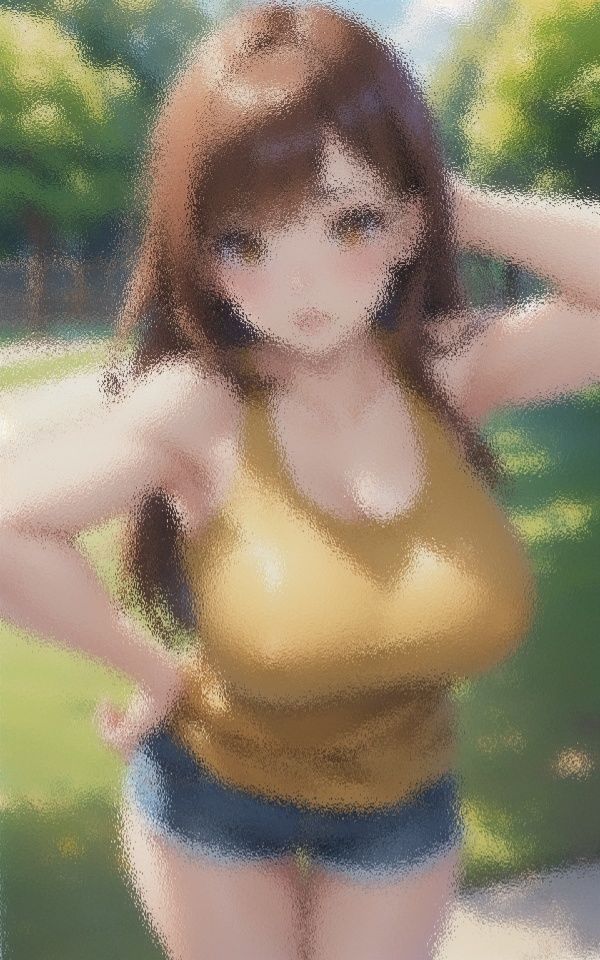 サンプル画像1:巨乳×タンクトップ 元気っ娘(kirakiraAI) [d_426534]