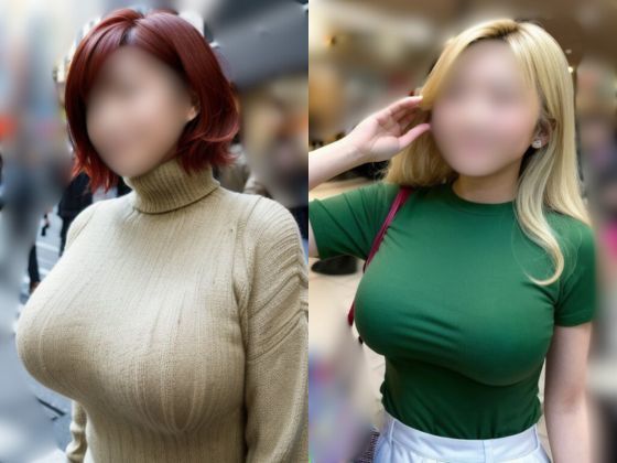 サンプル画像4:デッッッッ！！！ ショッピングモールで見かけた着衣巨乳100人をロックオン！【AI美女】(ヌグサメ) [d_426566]