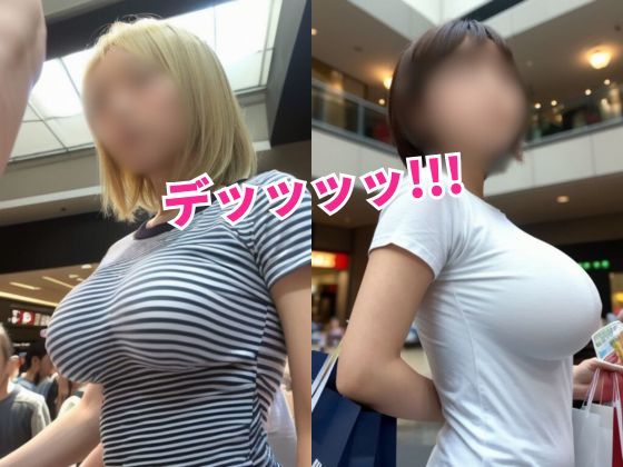 デッッッッ！！！ ショッピングモールで見かけた着衣巨乳100人をロックオン！【AI美女】