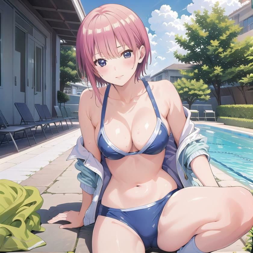 サンプル画像2:〜五等分の●嫁 水着編〜 中●一花 CG集 ＃1(イラストえちえち) [d_426593]