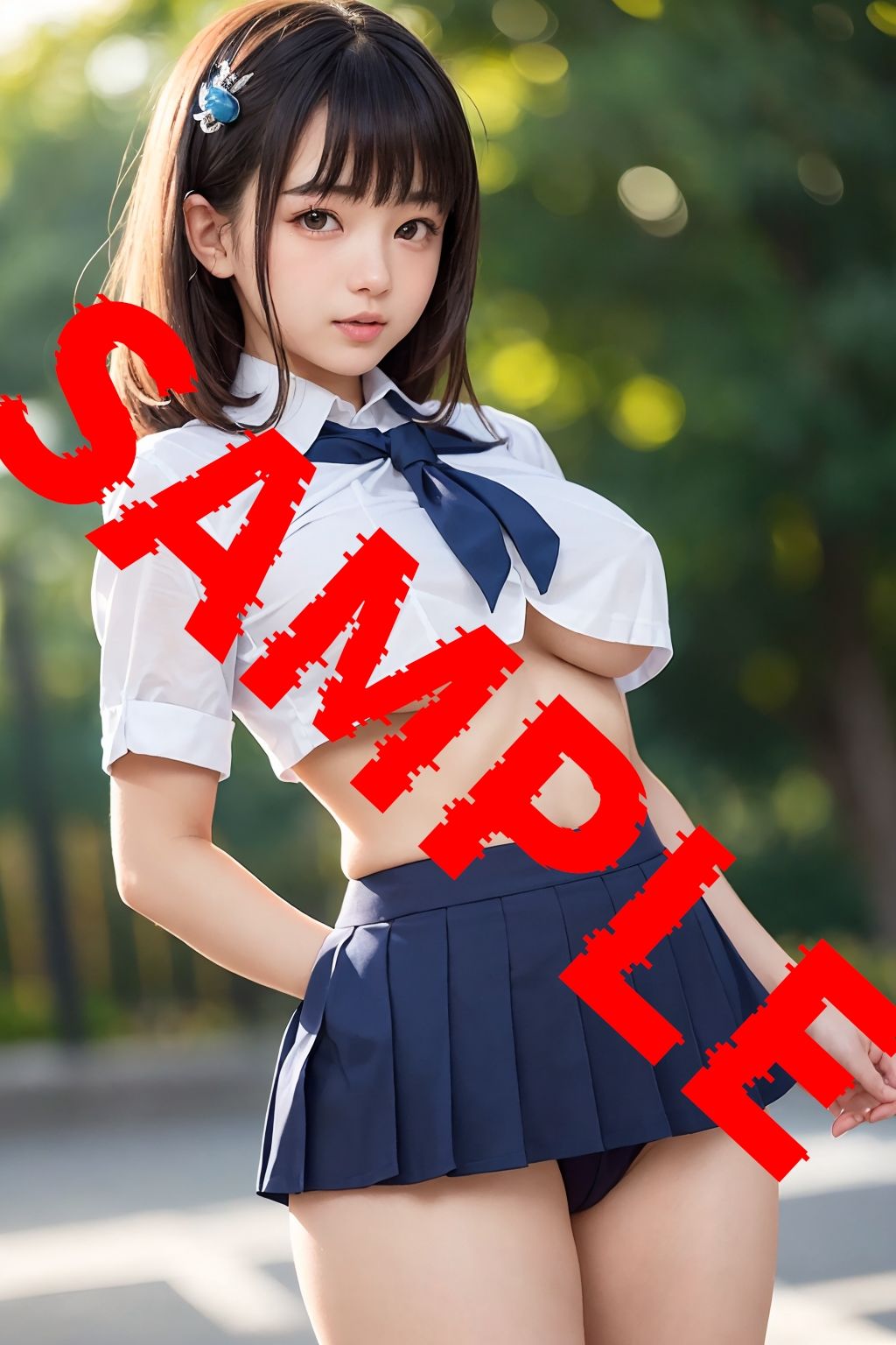 サンプル画像1:女子校生の下乳＋α(AI少女研究所) [d_426728]