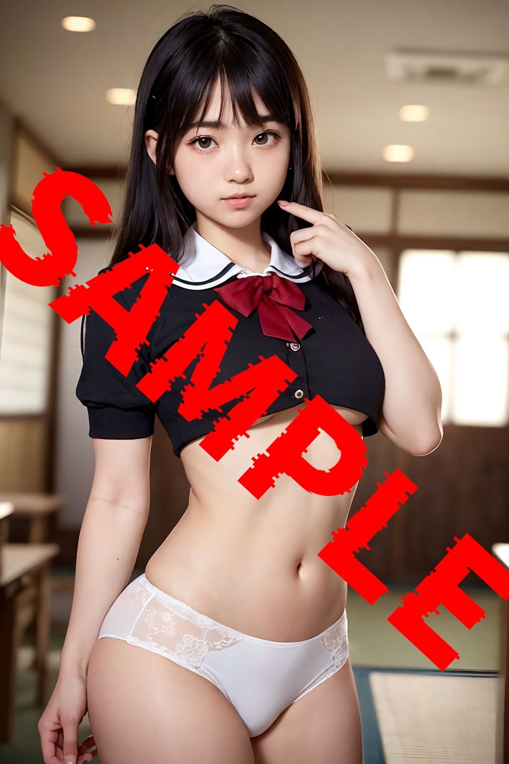 サンプル画像2:女子校生の下乳＋α(AI少女研究所) [d_426728]