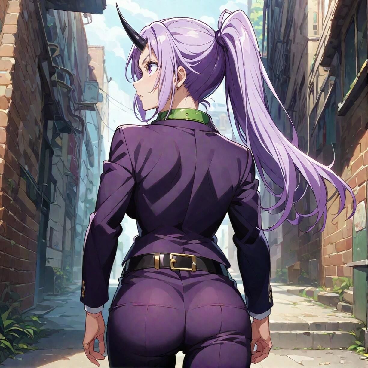 サンプル画像2:俺のシオ〇 〜肉便器NO.8 シオ〇 見た目は出来る女だけど実はポンコツな脳筋爆乳秘書〜(俺のAIする肉便器) [d_426744]