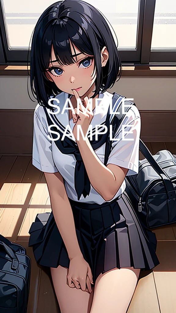 サンプル画像1:セーラー服美女のイラスト集(ラテ) [d_426854]