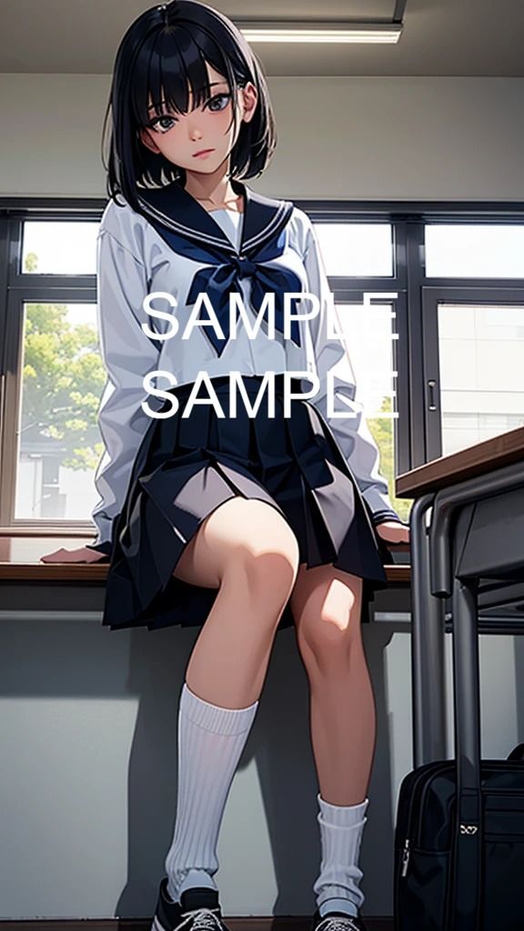 サンプル画像4:セーラー服美女のイラスト集(ラテ) [d_426854]