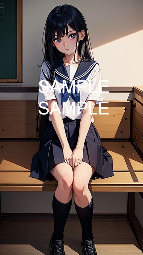 サンプル画像5:セーラー服美女のイラスト集(ラテ) [d_426854]