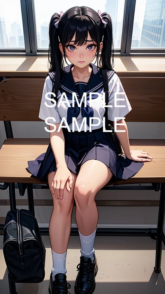 セーラー服美女のイラスト集のサンプル画像 6