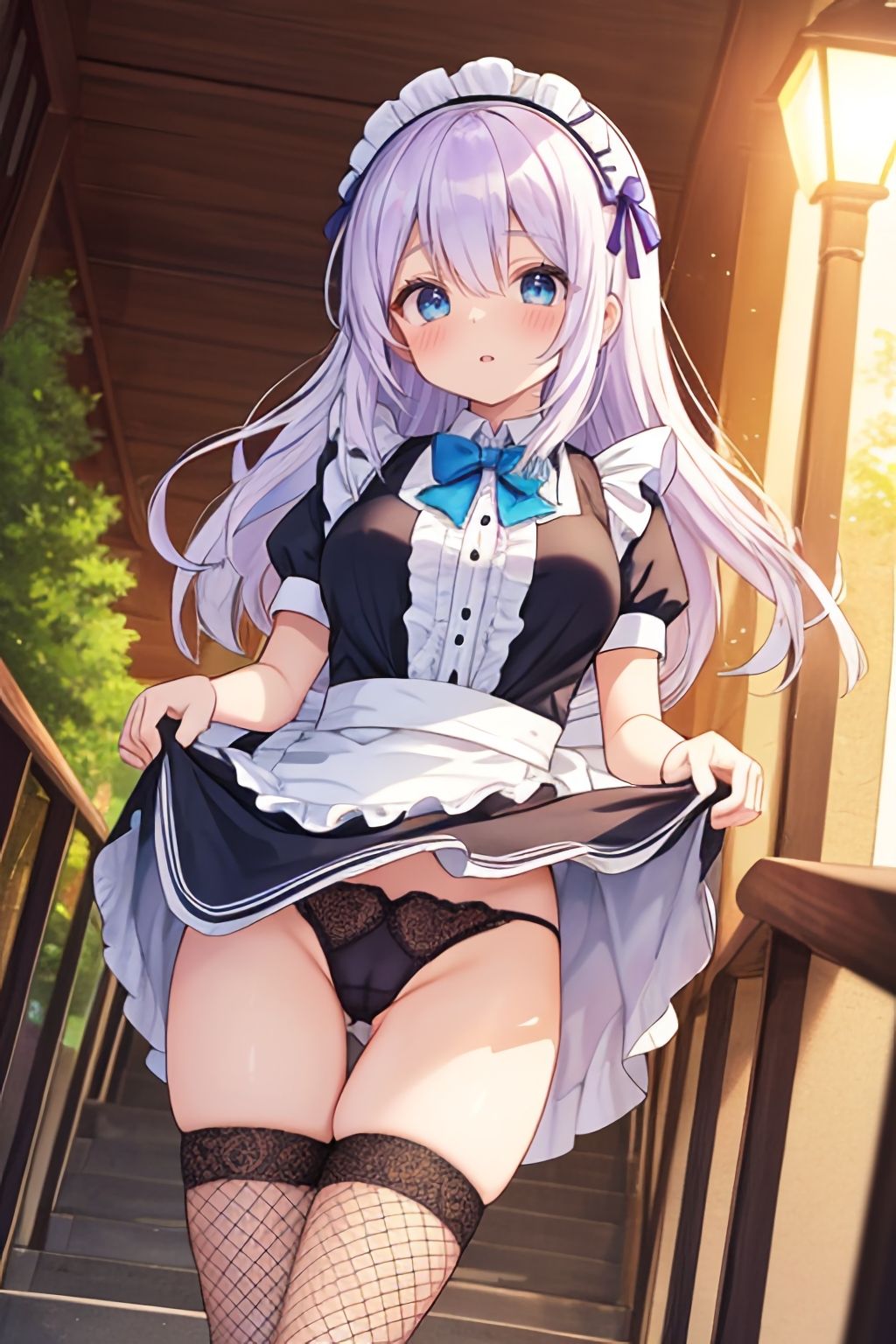 サンプル画像2:おパンツ拝見イラスト集 〜麗しのメイドさん・スカートたくしあげ編〜(ぱいろみん) [d_427035]