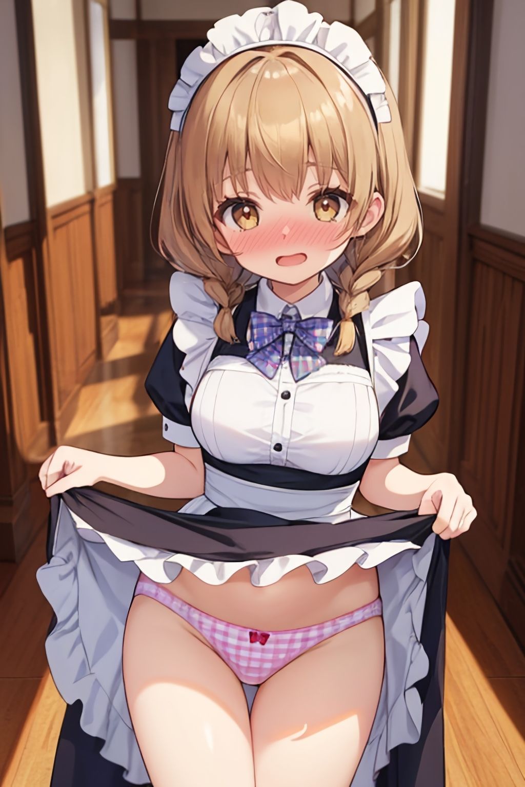 おパンツ拝見イラスト集 〜麗しのメイドさん・スカートたくしあげ編〜のサンプル画像 6