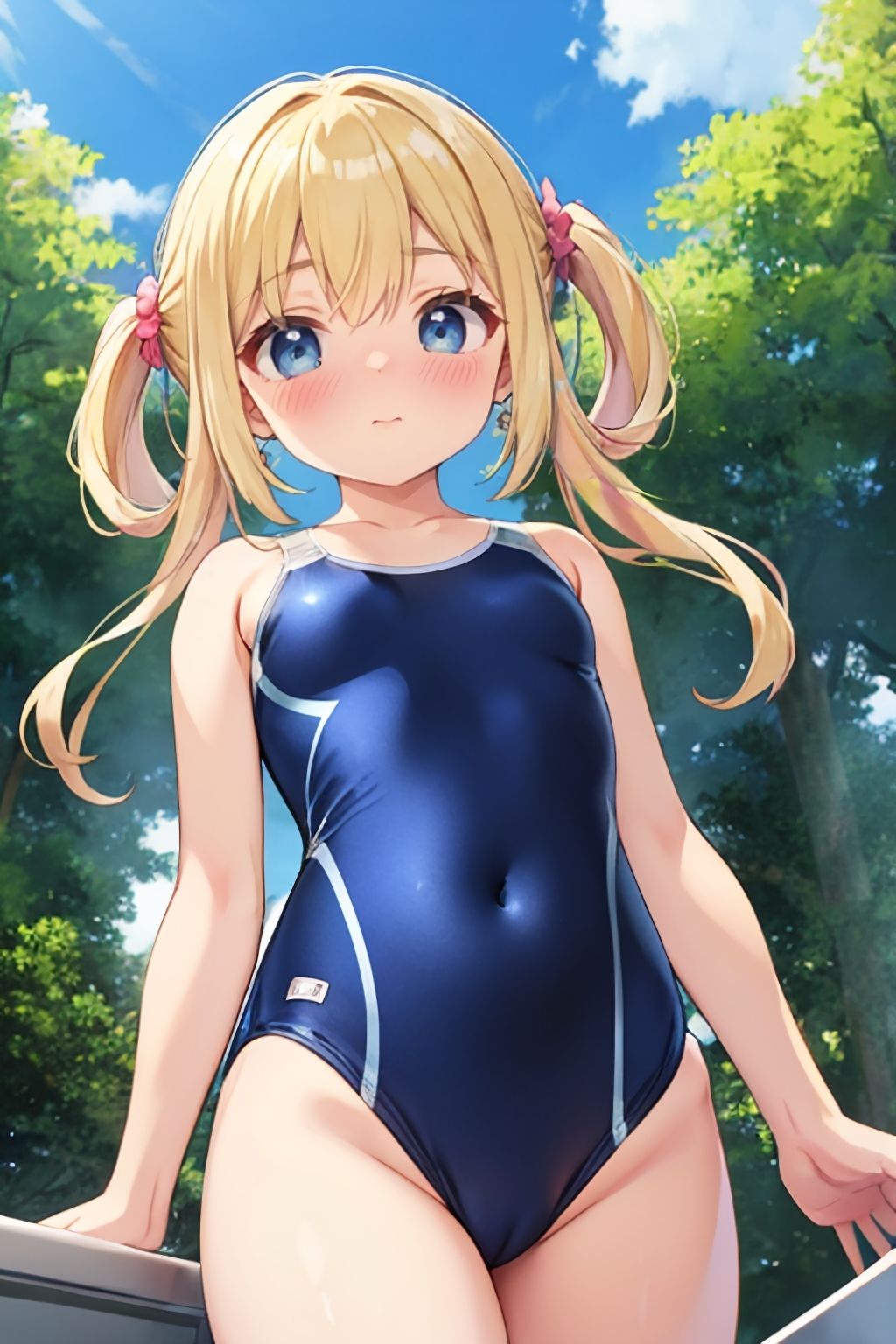 サンプル画像1:【スク水】水着美少女イラスト集 〜スクール水着編〜(ぱいろみん) [d_427052]