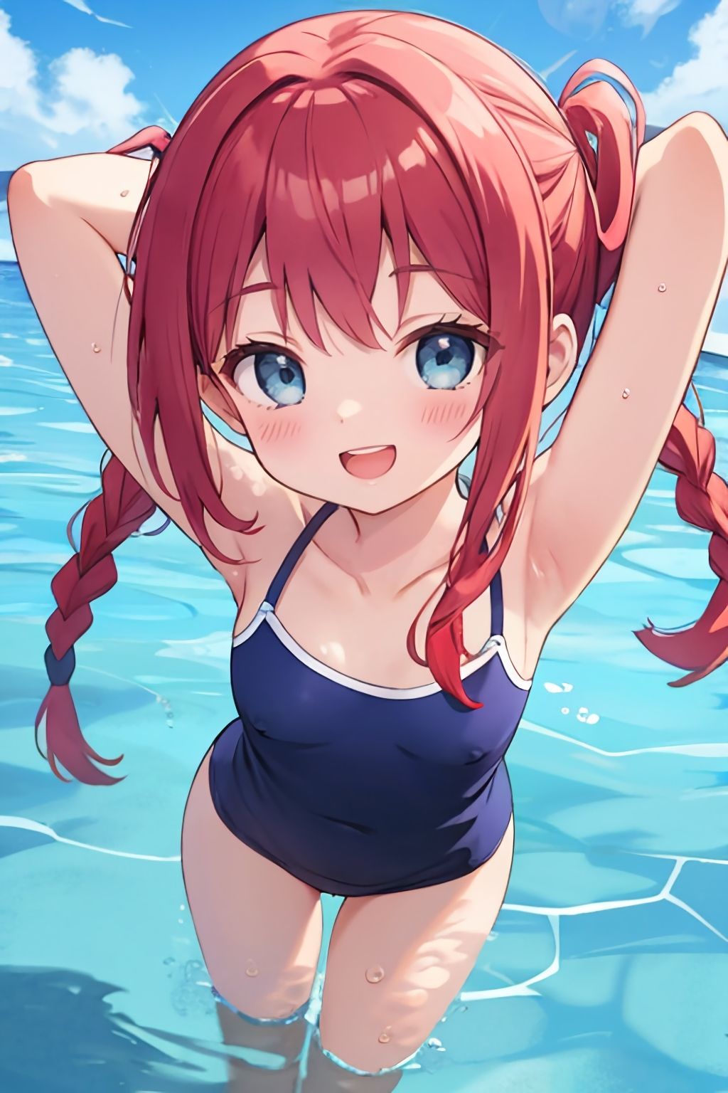 サンプル画像4:【スク水】水着美少女イラスト集 〜スクール水着編〜(ぱいろみん) [d_427052]