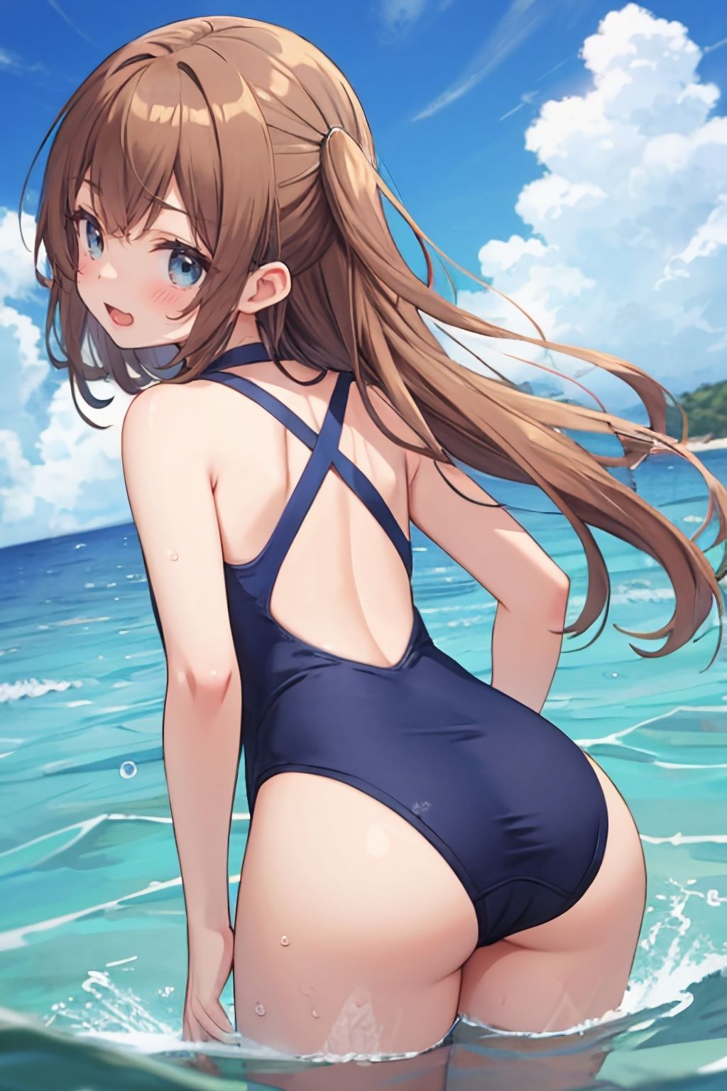 サンプル画像5:【スク水】水着美少女イラスト集 〜スクール水着編〜(ぱいろみん) [d_427052]