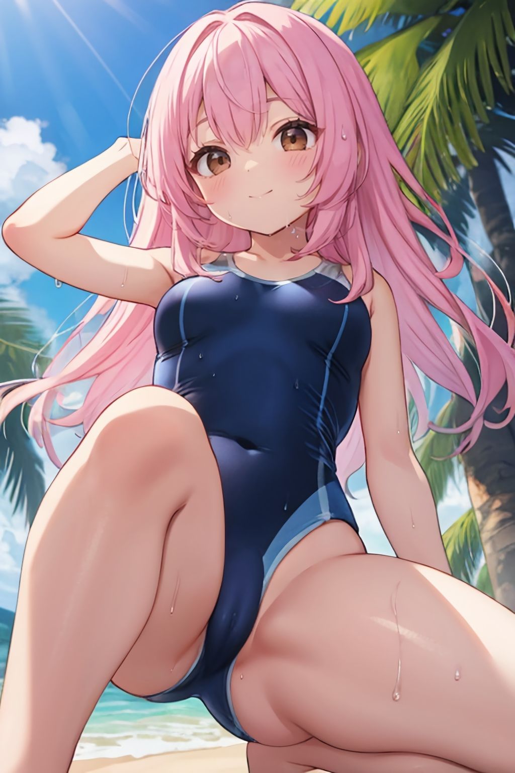 サンプル画像6:【スク水】水着美少女イラスト集 〜スクール水着編〜(ぱいろみん) [d_427052]