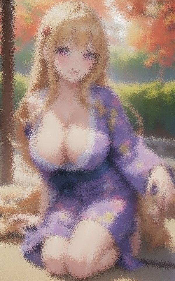 サンプル画像1:浴衣美人 溢れる巨乳(happyAI) [d_427056]