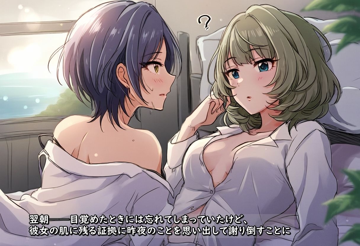 サンプル画像3:ユリハサ！ アイマス版3 後輩アイドルと酔ってレズセしたけど芸能界の悪い遊びもついでに教えてみた(催●スマホの淫魔) [d_427252]