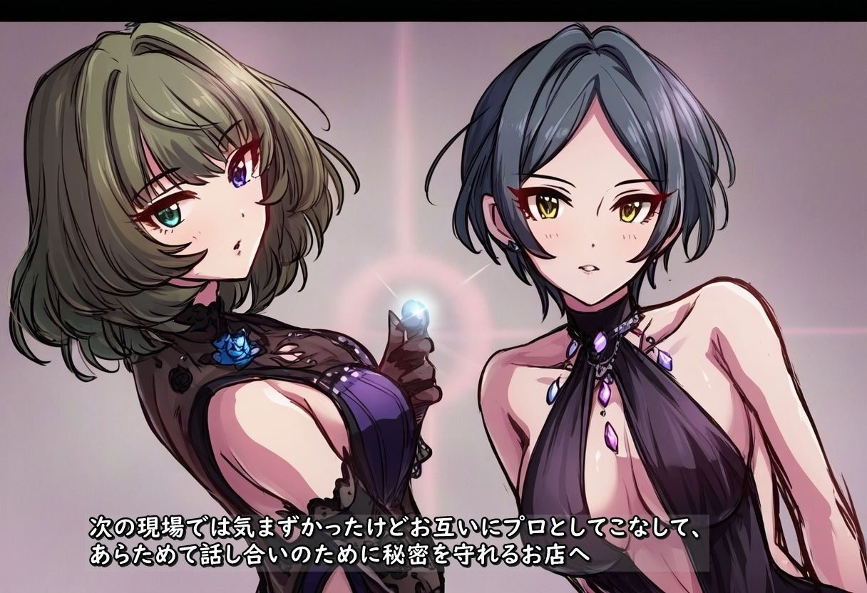 サンプル画像4:ユリハサ！ アイマス版3 後輩アイドルと酔ってレズセしたけど芸能界の悪い遊びもついでに教えてみた(催●スマホの淫魔) [d_427252]