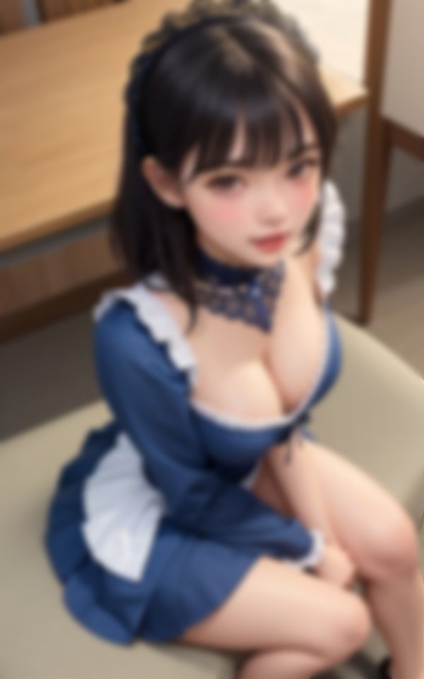 サンプル画像1:イヤらしい衣装のコスプレメイドで好きな先輩を挑発する淫乱後輩ちゃん(えい愛白書) [d_427309]