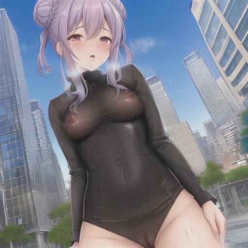 サンプル画像1:紫おだんごちゃんのどこでも露出！！(まんまんちん) [d_427313]