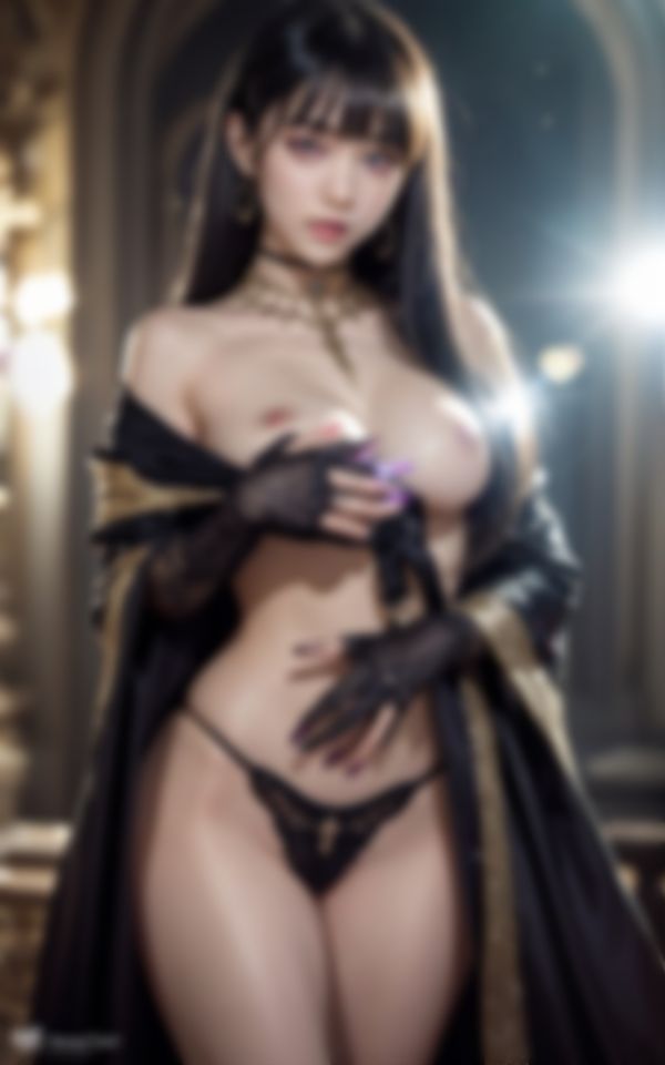 サンプル画像1:エロすぎる小悪魔コスで男を色仕掛けする淫乱巨乳コスプレイヤー(AI女神) [d_427314]