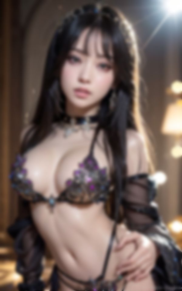 サンプル画像5:エロすぎる小悪魔コスで男を色仕掛けする淫乱巨乳コスプレイヤー(AI女神) [d_427314]