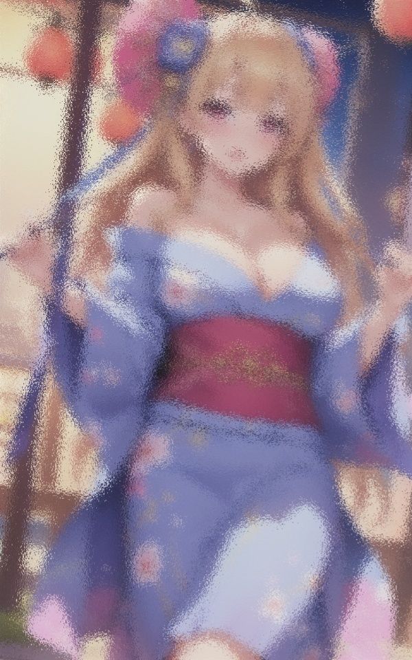 サンプル画像5:巨乳すぎる！浴衣ギャル(happyAI) [d_427513]