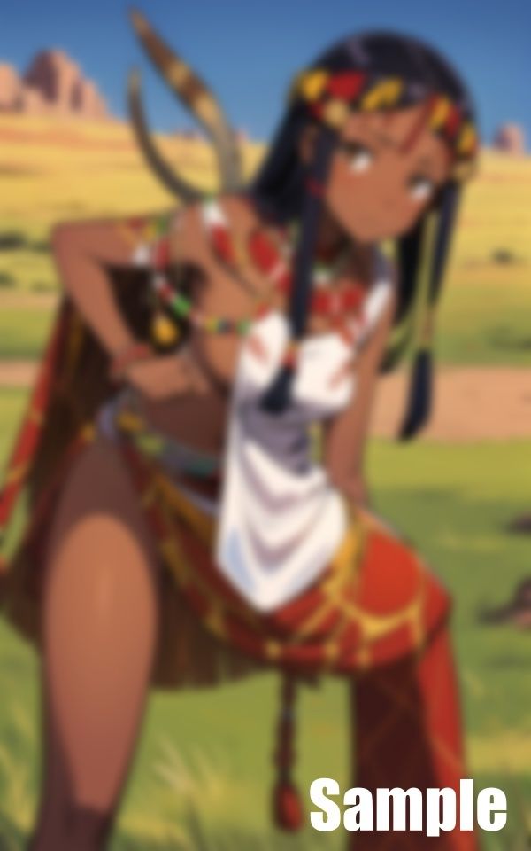 サンプル画像2:サバンナの少女(じゅりな) [d_427579]