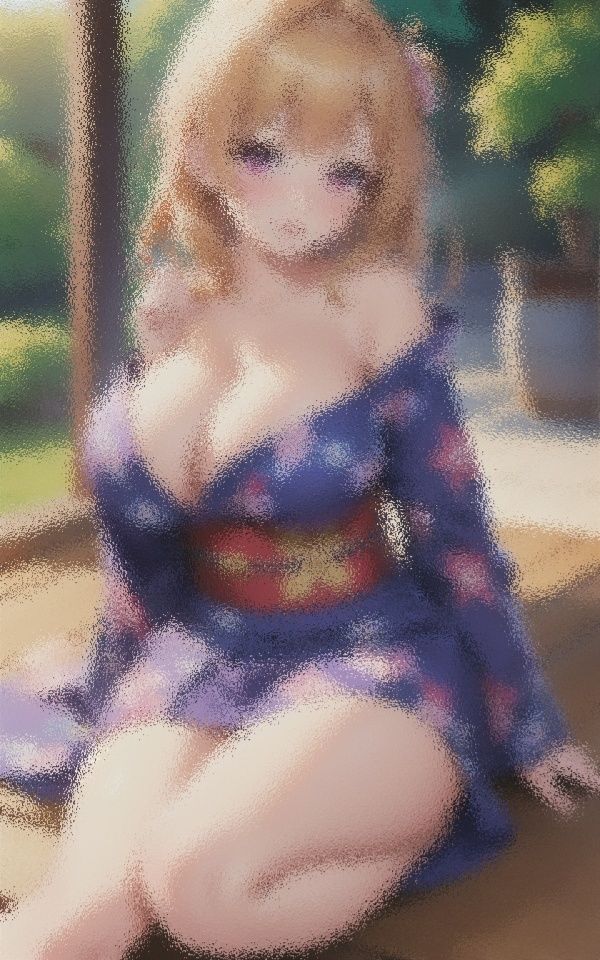 サンプル画像1:妖艶過ぎる 色白浴衣ギャル(癒しのAI美女) [d_427838]