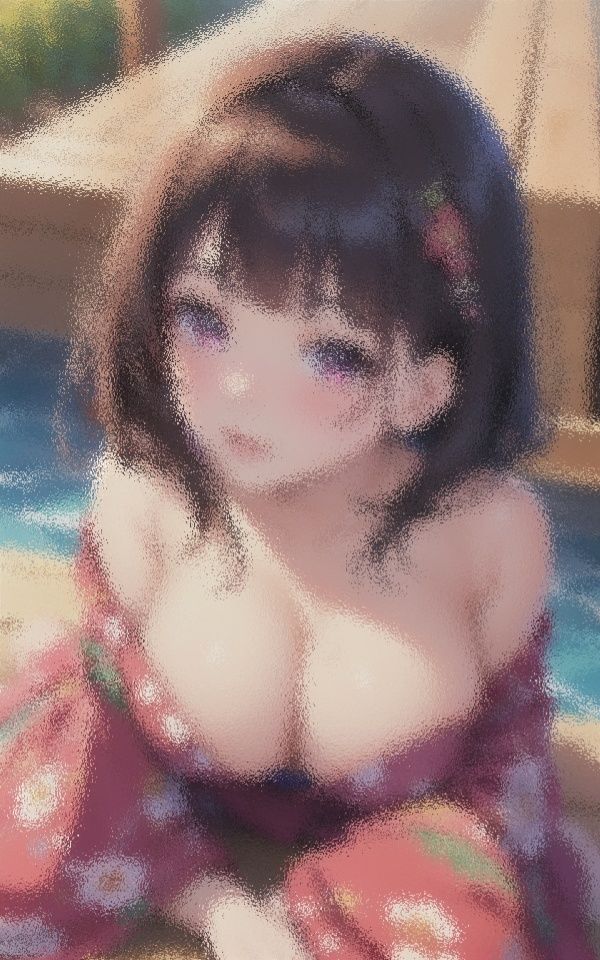 サンプル画像1:浴衣から覗く 巨乳の谷間(Strawberry-PINK) [d_427845]