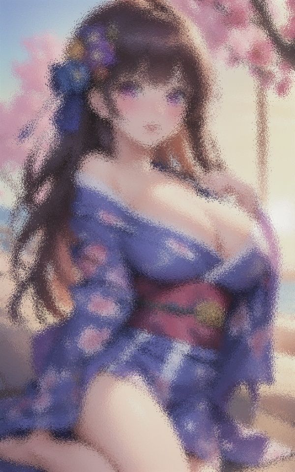 サンプル画像2:浴衣から覗く 巨乳の谷間(Strawberry-PINK) [d_427845]