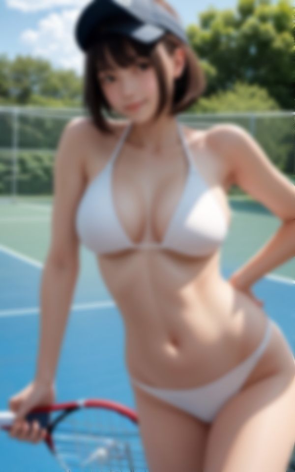 サンプル画像3:テニサーの集まりに淫らな衣装で参加したドスケベ新人部員画像集(AIレボリューション) [d_427873]