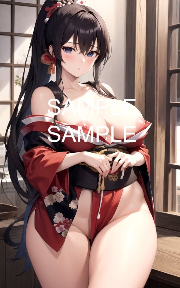 サンプル画像3:和服を着た美女イラスト集(ラテ) [d_427962]