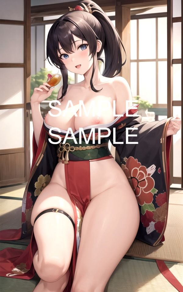 サンプル画像4:和服を着た美女イラスト集(ラテ) [d_427962]