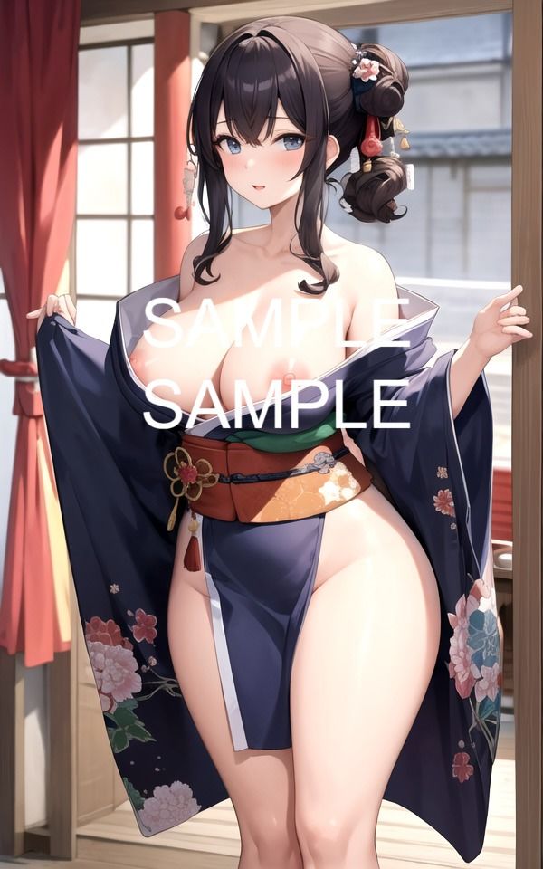 サンプル画像5:和服を着た美女イラスト集(ラテ) [d_427962]