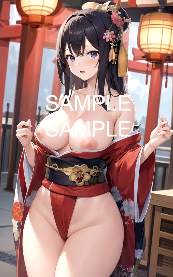 和服を着た美女イラスト集のサンプル画像 6
