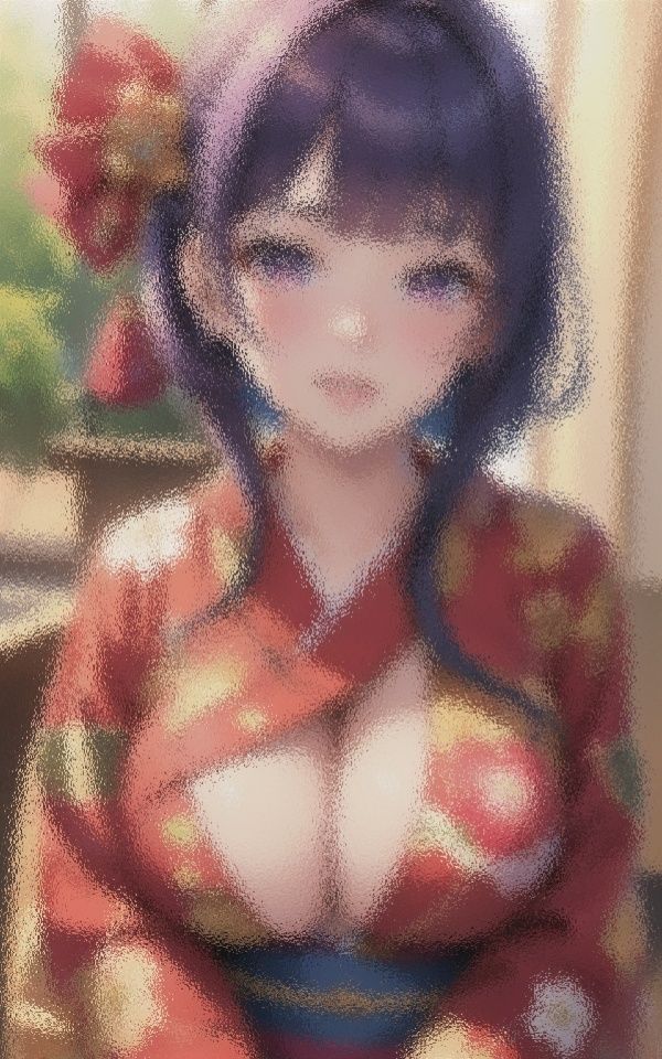 サンプル画像4:外で露出！？かわいい和服女子(Strawberry-PINK) [d_427983]