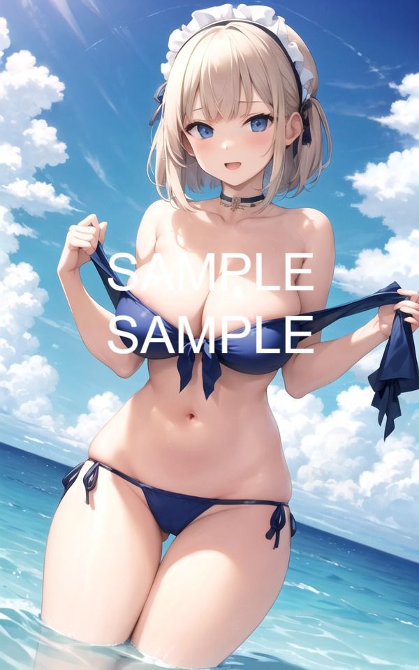 サンプル画像1:水着美女のグラビアイラスト集(ラテ) [d_428012]