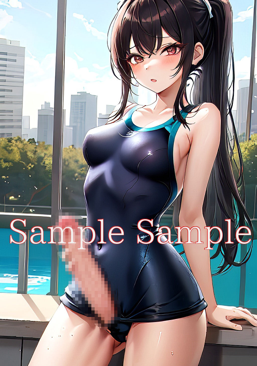 サンプル画像2:スク水ふたなり美少女(味噌ごぼう) [d_428071]