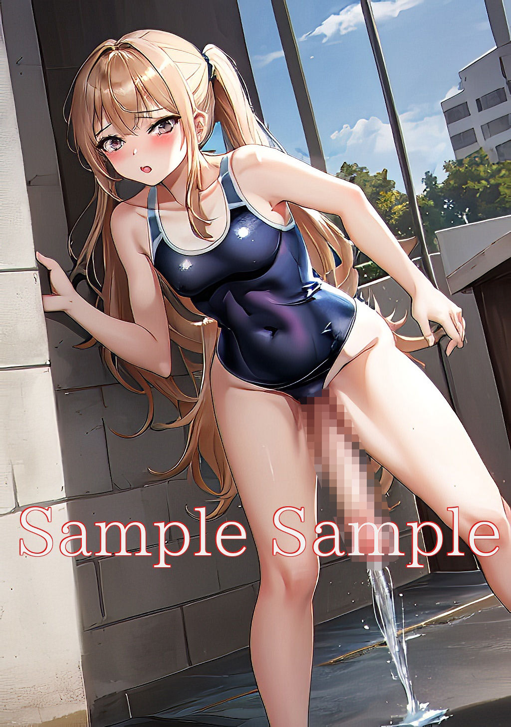 サンプル画像5:スク水ふたなり美少女(味噌ごぼう) [d_428071]