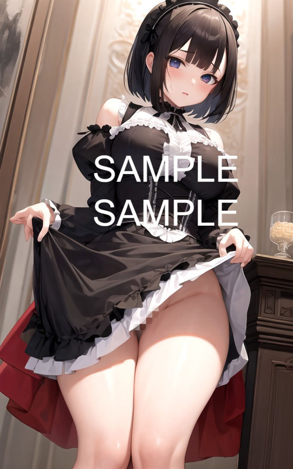 サンプル画像2:ゴスロリ着用の美女イラスト集(ラテ) [d_428076]