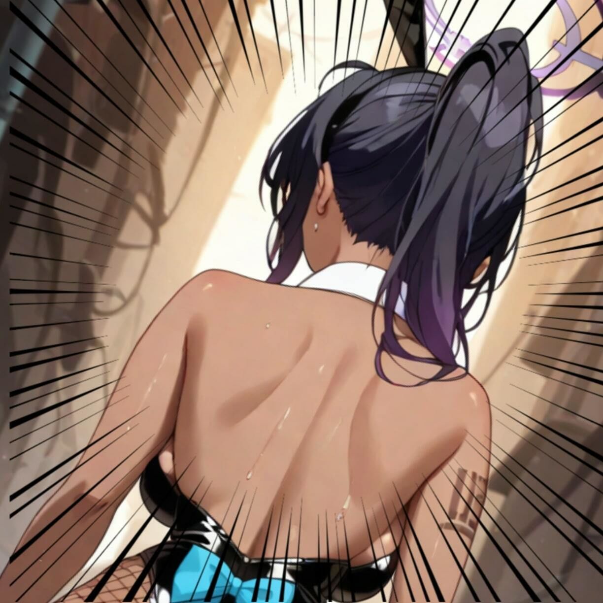 サンプル画像3:俺のカリ〇 〜肉便器NO.9 角楯カリ〇 冷静沈着なデカ尻褐色バニーガール〜(俺のAIする肉便器) [d_428131]