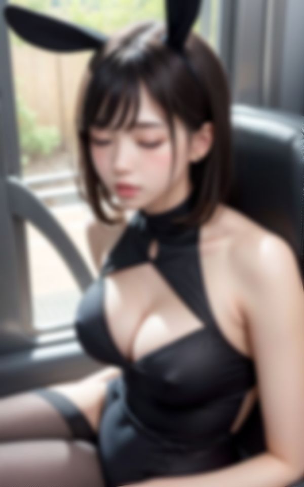 サンプル画像2:バイトで居眠り中の生意気なコスプレバニーガールにHなイタズラ(あい高画質出版) [d_428301]