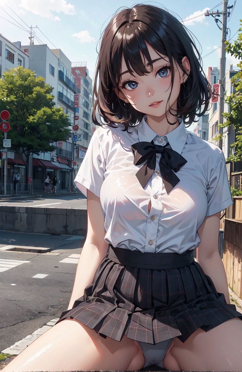 サンプル画像3:AI×美女×アニメ×制服(さいれんとはうんど) [d_428353]