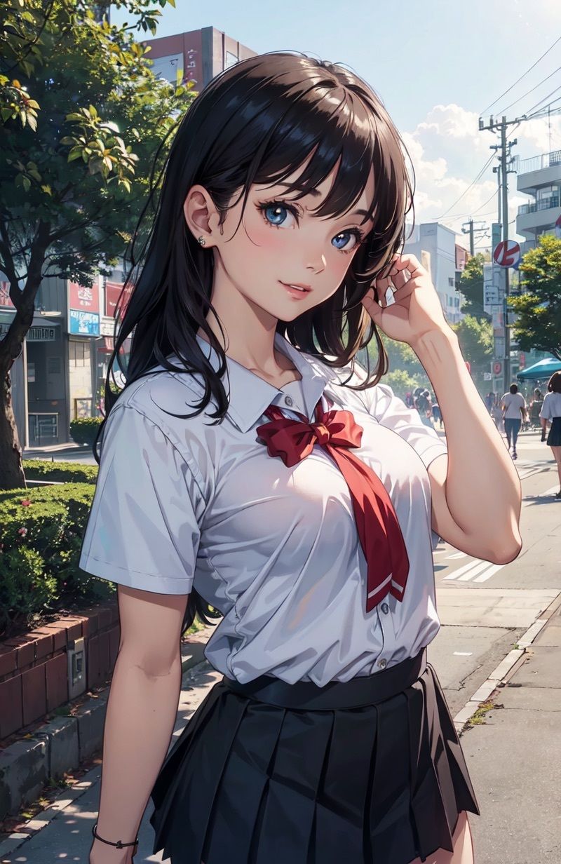 サンプル画像6:AI×美女×アニメ×制服(さいれんとはうんど) [d_428353]