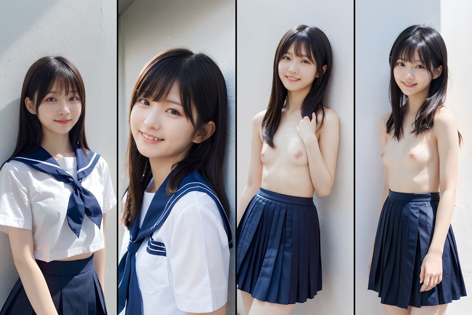 サンプル画像2:素人ちっぱい女子校生(AI販売プロジェクト) [d_428428]