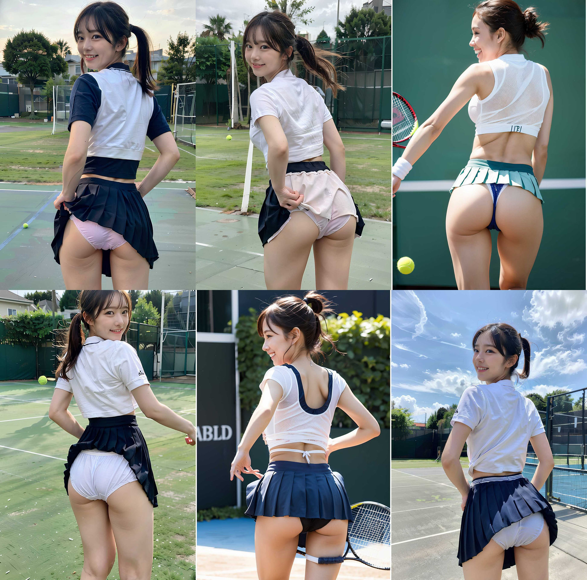 生パンティで競技する美少女テニス女子 vol:1のサンプル画像 6
