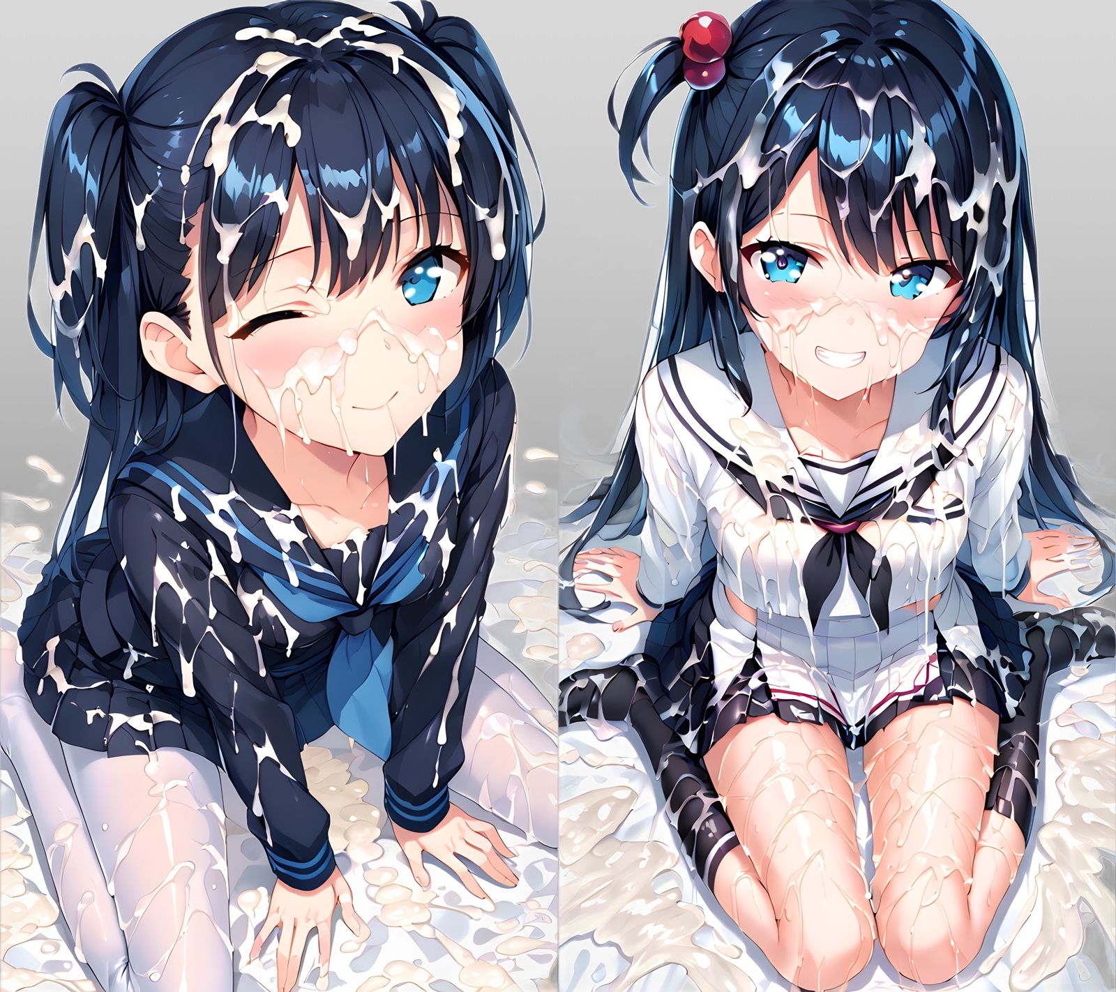 サンプル画像5:セーラー服ぶっかけCG集(すとりんぐ) [d_428511]